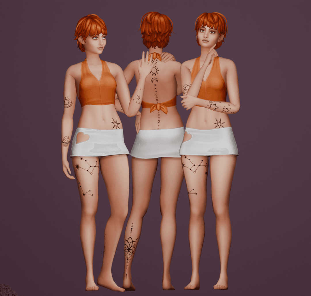 Скриншот мода Набор татуировок Astro Girl Tattoo Set